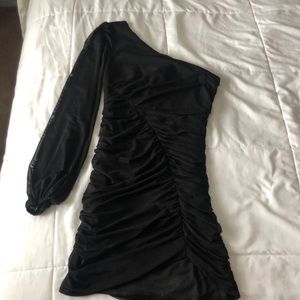 Black princess polly one sleeve dress